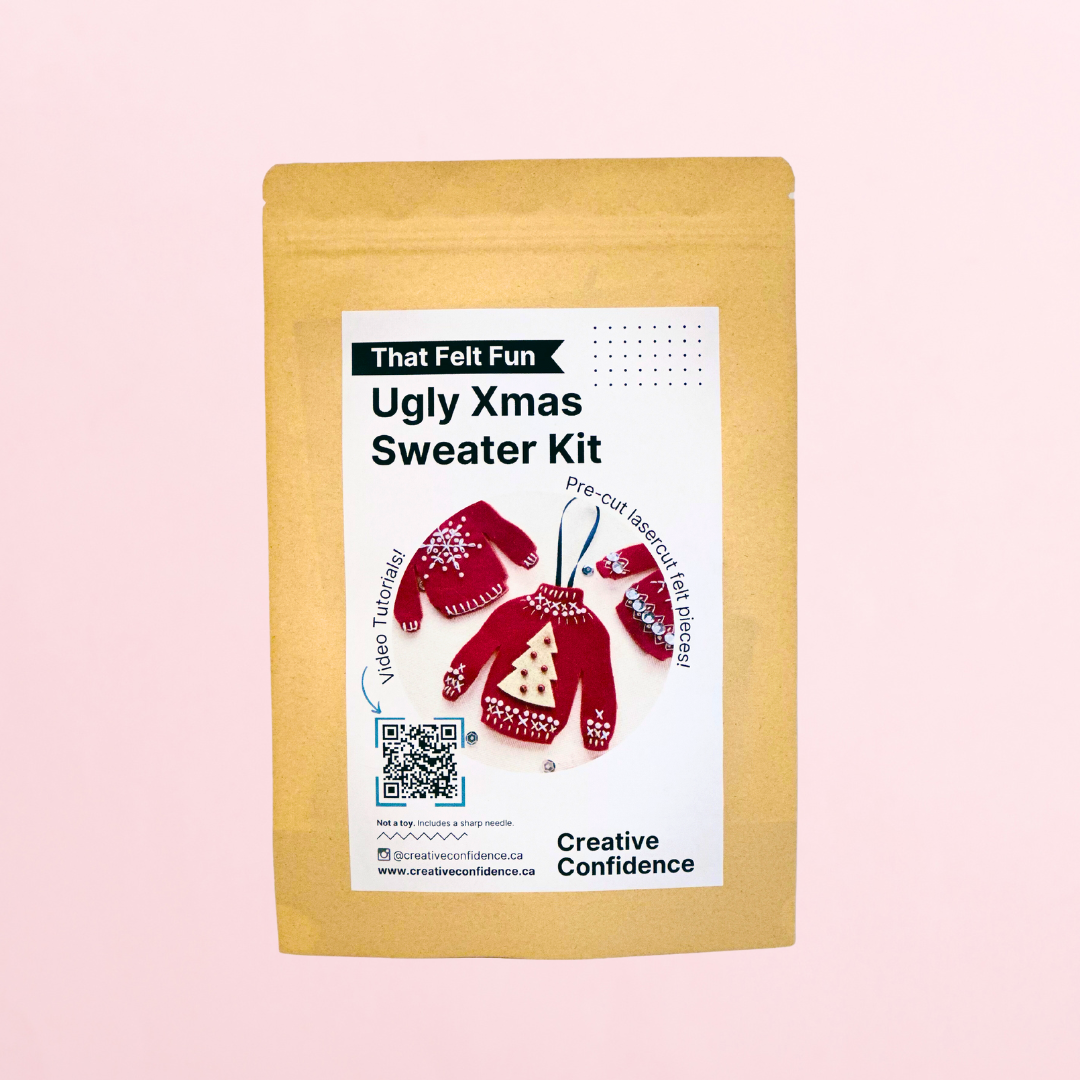 A kit to create miniature christmas sweater.