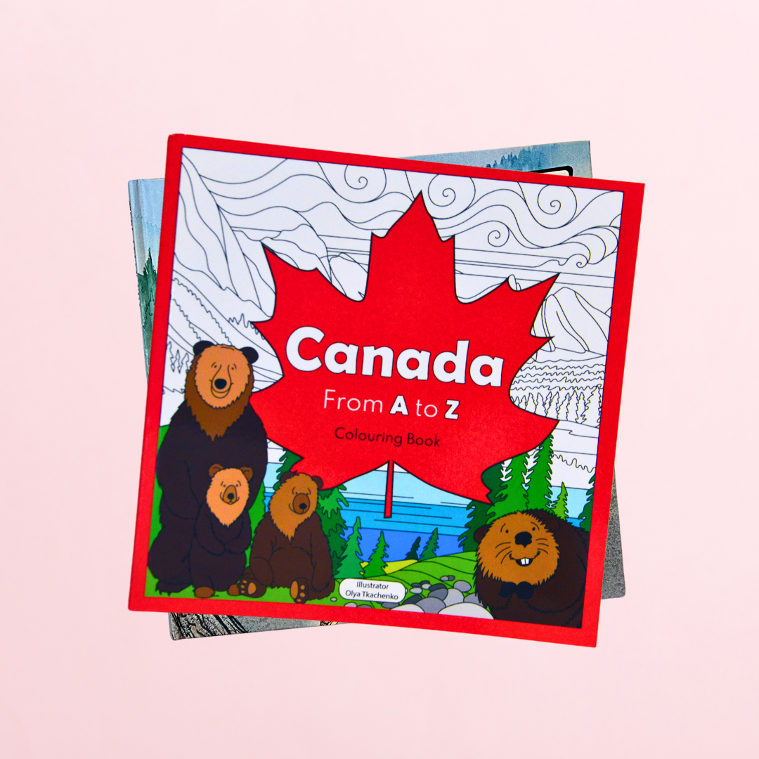 A book about Canada with wildlife on the cover.